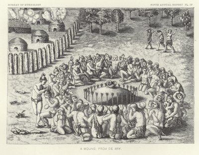 Un tumulus, de De Bry - Theodore de Bry